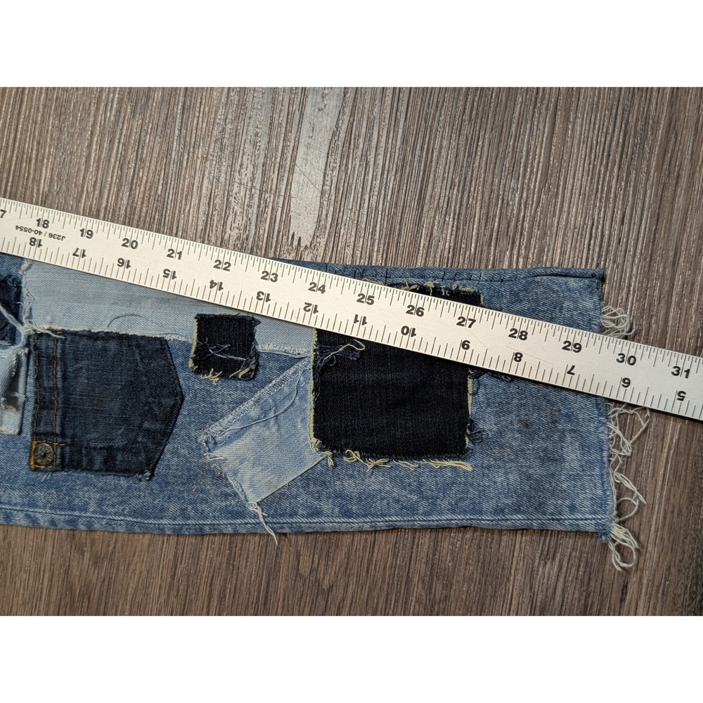 True Religion Geno No Flap Big T Patchwork Custom Denim Jeans Blue Mens 28 x 31 - Picture 3 of 11